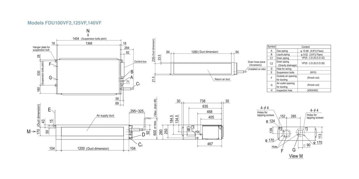 Схематическое изображение FDU100-140VF